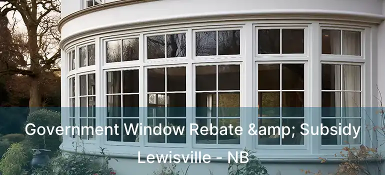  Government Window Rebate & Subsidy Lewisville - NB