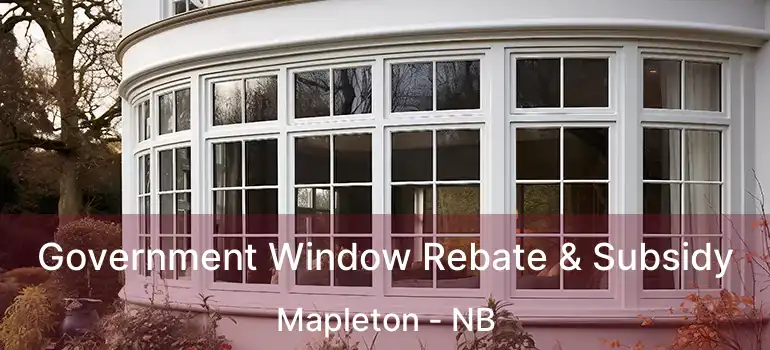  Government Window Rebate & Subsidy Mapleton - NB