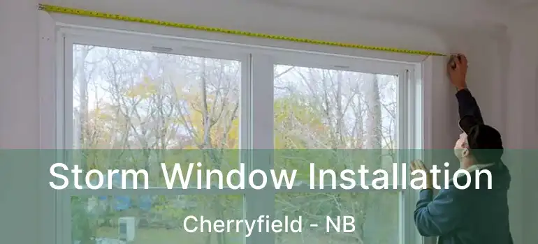  Storm Window Installation Cherryfield - NB