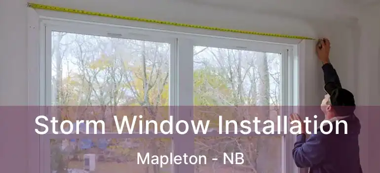  Storm Window Installation Mapleton - NB