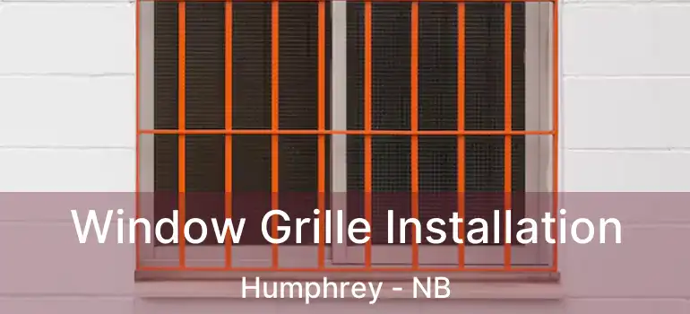  Window Grille Installation Humphrey - NB