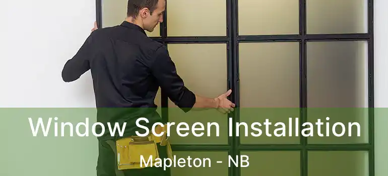  Window Screen Installation Mapleton - NB